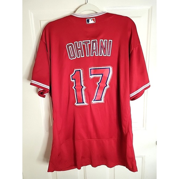 NWT Shohei Ohtani Anaheim Angels Red Alternate Flex Base Jersey MLB 52 (2XL) - Picture 2 of 13